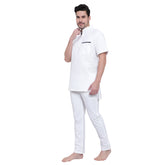 Men Pure Cotton Half Upper & Full Bottom Night Suit Set